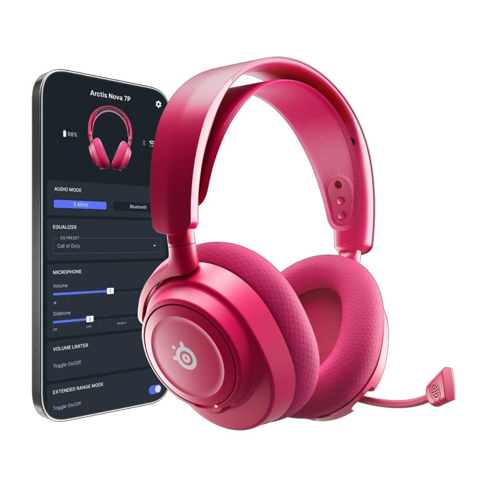 Steelseries Arctis Nova 7 Gen2 Kablosuz Oyuncu Kulaklığı-Magenta