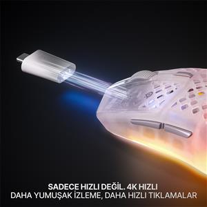 STEELSERIES AEROX 3 GHOST GEN 2 KABLOSUZ GAMING MOUSE
