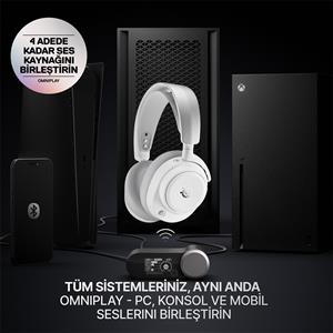 SteelSeries Arctis Nova Pro Omni - Hi-Res Kablosuz Gaming Kulaklık - Beyaz