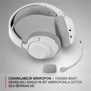 SteelSeries Arctis Nova 3PC Wireless ve Bluetooth Gaming Kulaklık - Beyaz