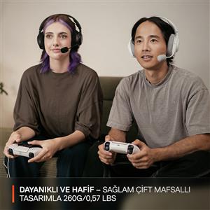 SteelSeries Arctis Nova 3PC Wireless ve Bluetooth Gaming Kulaklık - Beyaz