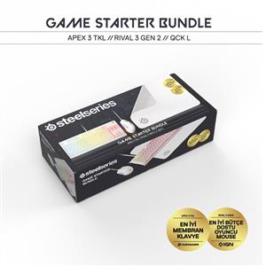 STEELSERIES GAME STARTER  KLAVYE- MOUSE- MOUSE PAD SET-BEYAZ