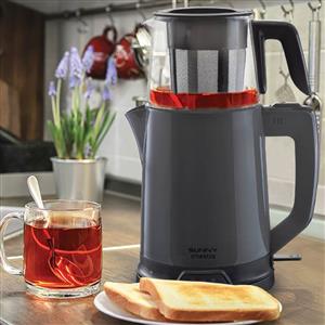 Sunny Senfoni Cam Demlikli Çay Makinesi (Gri)