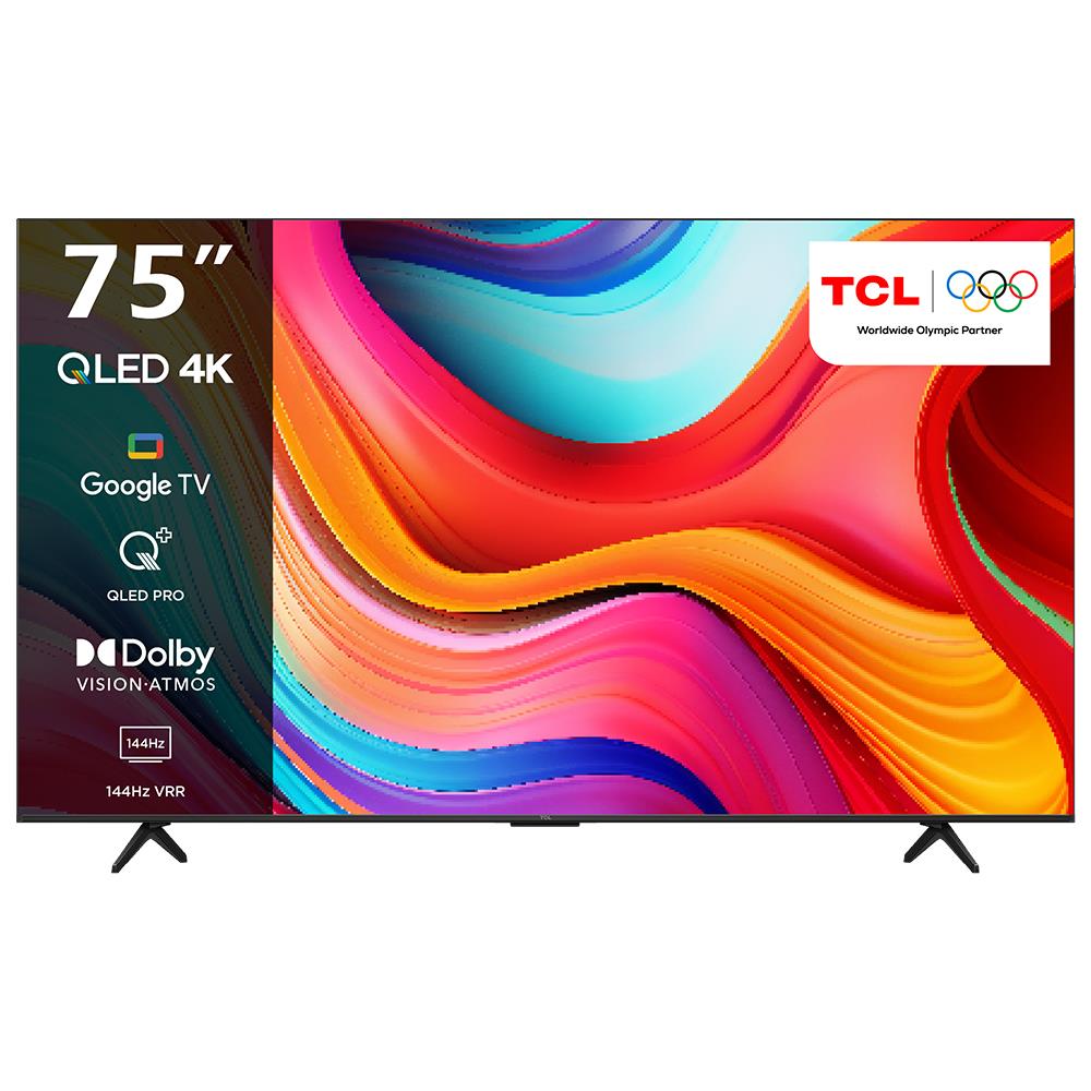 TCL 75T8BGTV 75inc 189 cm 4K UHD Google Smart Qled Gaming TV,Uydu