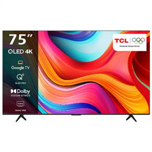 TCL 75T8BGTV 75inc 189 cm 4K UHD Google Smart Qled Gaming TV,Uydu Alıcılı