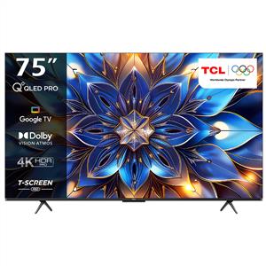TCL 75T7BGTV 75inc 189 cm 4K UHD Google Smart Qled TV,Uydu Alıcılı