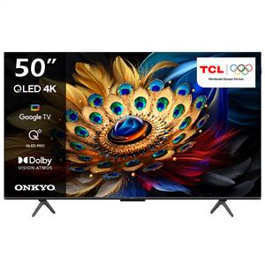 TCL TCL50C655GTV 50" 126 cm 4K UHD Google TV Smart Qled TV,Uydu Alıcılı