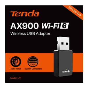 TENDA U11 286MBPS-600MBPS DUAL-BANT Wi-Fi 6 USB ADAPTÖR