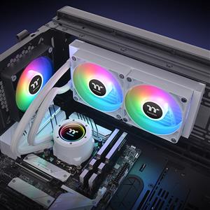 THERMALTAKE TH240 V2 BEYAZ ARGB Led Fanlı 240mm Intel/AM5 Uyumlu Sıvı Soğutma Sistemi