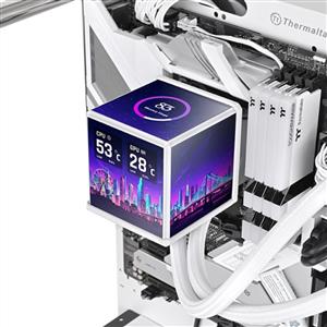 THERMALTAKE MINECUBE 360 Ultra Beyaz 3,95" TFT LCD 360mm Intel/AM5 Sıvı Soğutucu