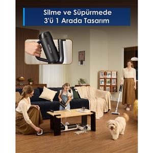 Tineco Floor One Switch S6 Stretch Powerkit Şarjlı Islak Kuru Süpürge