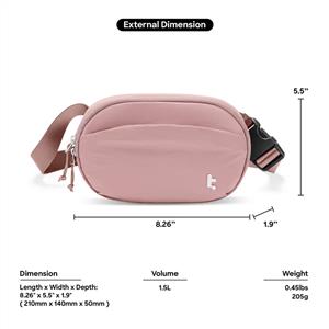 Tomtoc SlingBean Serisi T32 1.5L Bel Çantası - Pembe