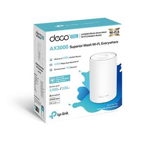 TP-LINK DECO X50-DSL 574MBPS-2402MBPS KABLOSUZ-AX Wi-Fi 6 4 PORT VDSL MODEM