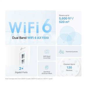 TP-LINK DECO X10 300MBPS-1201MBPS DUAL-BANT Wi-Fi 6 MESH ROUTER (3'LÜ)