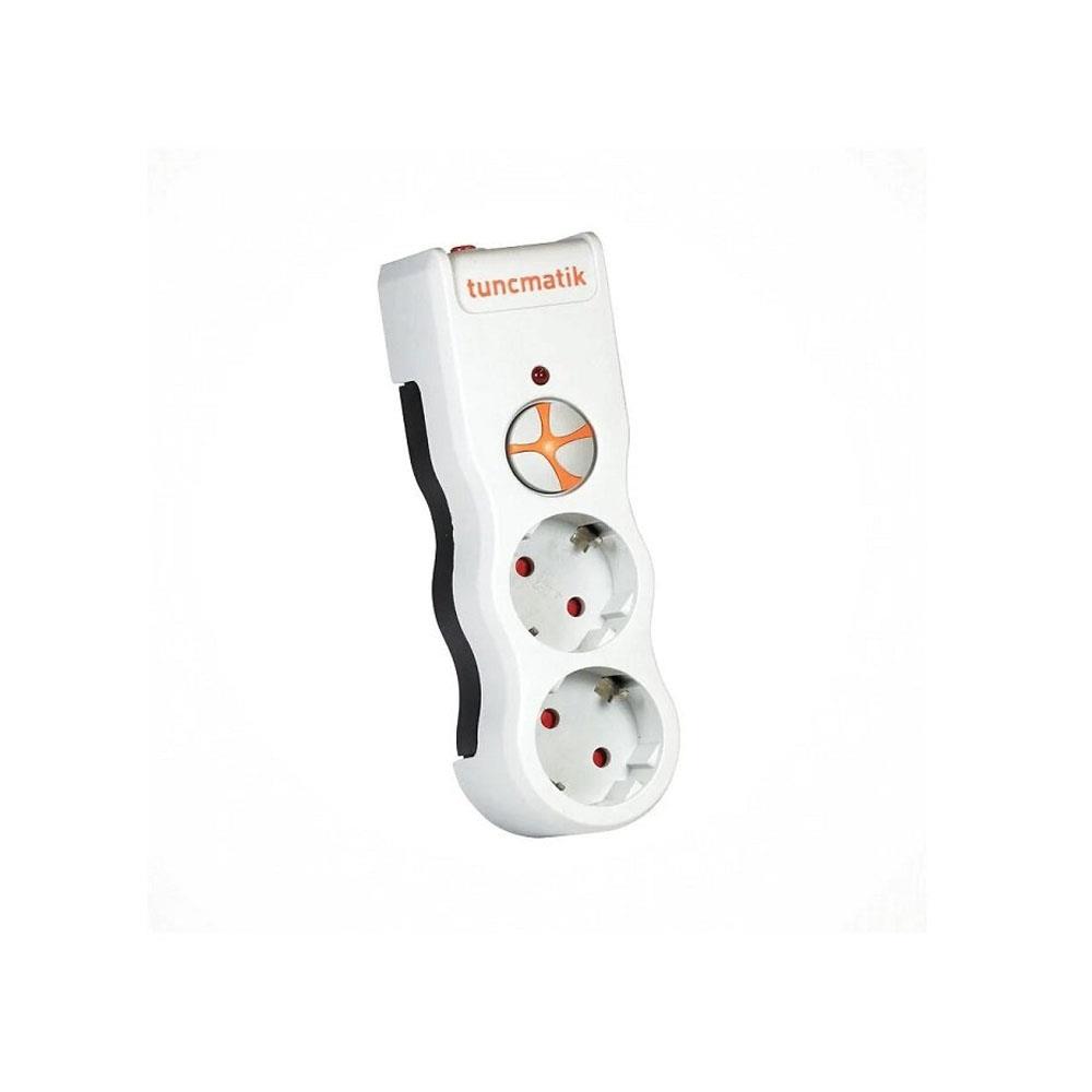 TUNÇMATIK POWERSURGE 2 LI SURGE PROTECTION PLUG 1050 JOULE- Beyaz