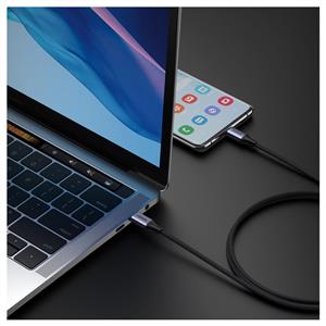 UGREEN USB-C 240W Örgülü Hızlı Şarj Kablosu, 2 Metre - Siyah
