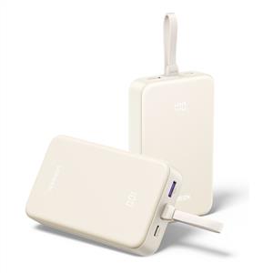 UGREEN 20.000 mAh PD 20W Kablolu Hızlı Şarj Powerbank - Bej