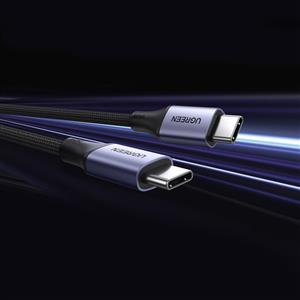 UGREEN USB-C 240W Örgülü Hızlı Şarj Kablosu 1m - Siyah