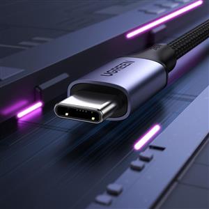 UGREEN USB-C 240W Örgülü Hızlı Şarj Kablosu 1m - Siyah