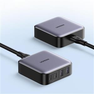 UGREEN Nexode 65W GaN 2 Masaüstü Hızlı Şarj Cihazı İstasyonu 2xUSB-A, 2xUSB-C  - Gri