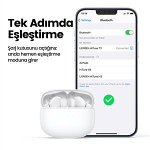 UGREEN HiTune T3 ANC Kablosuz Kulak İçi Kulaklık - Beyaz