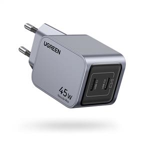 UGREEN Nexode Pro 45W GaN Hızlı Şarj Cihazı ( Type-C QC PD 2xUSB-C ) - Uzay Grisi