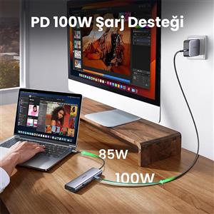 UGREEN 9-in-1 USB 3.0 100W PD Port Çoklayıcı Hub
