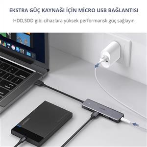 UGREEN 4 Portlu USB 3.0 Hub USB Çoklayıcı Adaptör