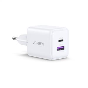 UGREEN 30W GaN Hızlı Şarj Cihazı 2 Portlu, 1xUSB-A, 1xUSB-C, - Beyaz