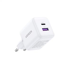 UGREEN 30W GaN Hızlı Şarj Cihazı 2 Portlu, 1xUSB-A, 1xUSB-C, - Beyaz
