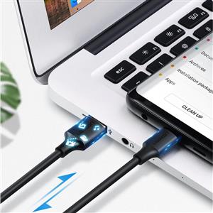 UGREEN USB-A to USB-C Nikel Kaplama Hızlı Şarj Kablosu 2m - Siyah