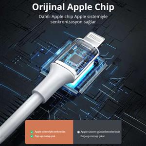 UGREEN USB-A to MFI Lightning Nikel Kaplama Kablo 1m - Siyah