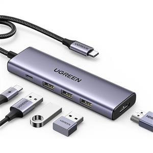 UGREEN 5-in-1 USB-C 100W PD 4K HDMI Hub Çoklayıcı - Gri