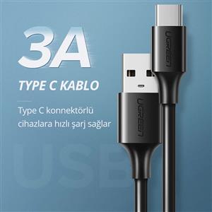 UGREEN 3.0 USB-A to USB-C Şarj ve Data Kablosu 0.25 cm - Beyaz