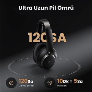 UGREEN HiTune Max6 Studio Pro Hibrit ANC Kablosuz Kulak Üstü Kulaklık - Siyah