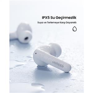 UGREEN HiTune T6 Magic Aktif Gürültü Engelleyici Ekranlı Kablosuz TWS Kulaklık - Beyaz