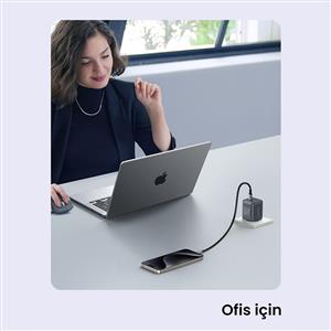 UGREEN 30W GaN USB-C Tek Portlu Hızlı Şarj Cihazı - Gri