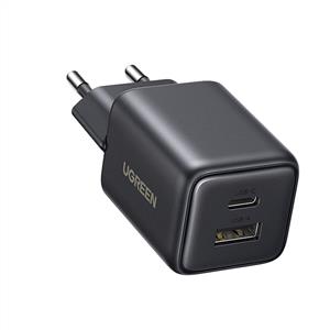 UGREEN 20W GaN Hızlı Şarj Cihazı Type-C QC PD 1xUSB-C, 1xUSB-A, Siyah