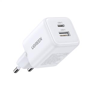 UGREEN 20W GaN Hızlı Şarj Cihazı Type-C QC PD 1xUSB-C, 1xUSB-A, Beyaz