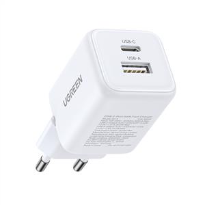 UGREEN 20W GaN Hızlı Şarj Cihazı Type-C QC PD 1xUSB-C, 1xUSB-A, Beyaz