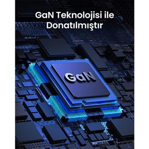 UGREEN 20W GaN Hızlı Şarj Cihazı Type-C QC PD 1xUSB-C, 1xUSB-A, Beyaz
