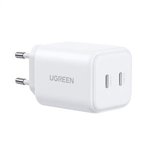 UGREEN 45W GaN Hızlı Şarj Cihazı Type-C QC PD 2xUSB-C, Beyaz