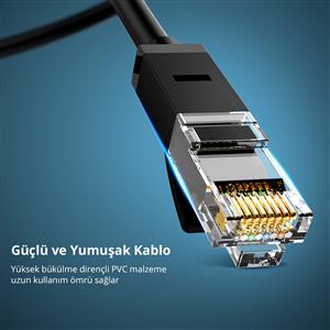 UGREEN 1000Mb/s Cat6 Ethernet Kablosu 2 Metre - Siyah