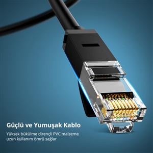 UGREEN CAT6 Ethernet Kablosu 1 Metre - Siyah