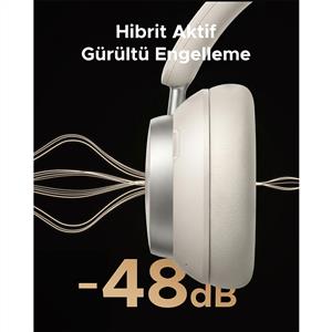 UGREEN HiTune Max6 Studio Pro Hibrit ANC Kablosuz Kulak Üstü Kulaklık - Beyaz
