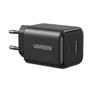 UGREEN 45W GaN Hızlı Şarj Adaptörü ( 1xUSB-C + 1xUSB-A ) - Siyah