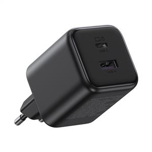 UGREEN 45W GaN Hızlı Şarj Adaptörü ( 1xUSB-C + 1xUSB-A ) - Siyah