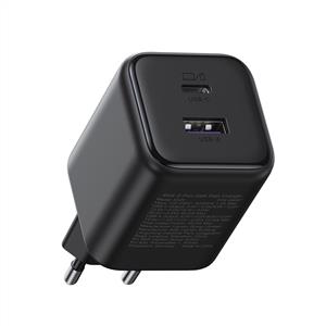 UGREEN 45W GaN Hızlı Şarj Adaptörü ( 1xUSB-C + 1xUSB-A ) - Siyah