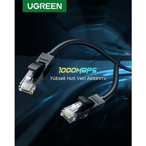 UGREEN CAT6 Ethernet Kablosu 5 Metre - Siyah