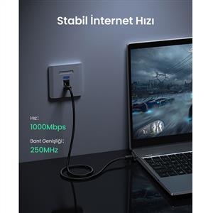 UGREEN CAT6 Ethernet Kablosu 5 Metre - Siyah